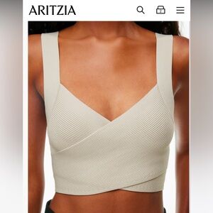 ARITZIA BABATON SCULPT KNIT GREEK TANK SIZE SMALL